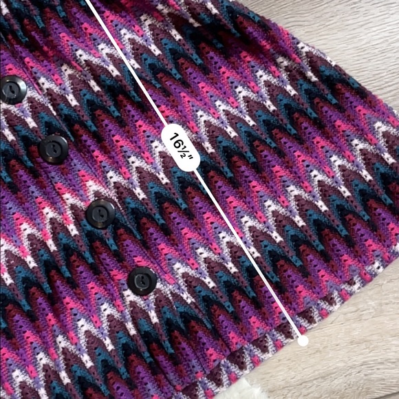 Free people button down chevron sweater retro skirt - Picture 7 of 7